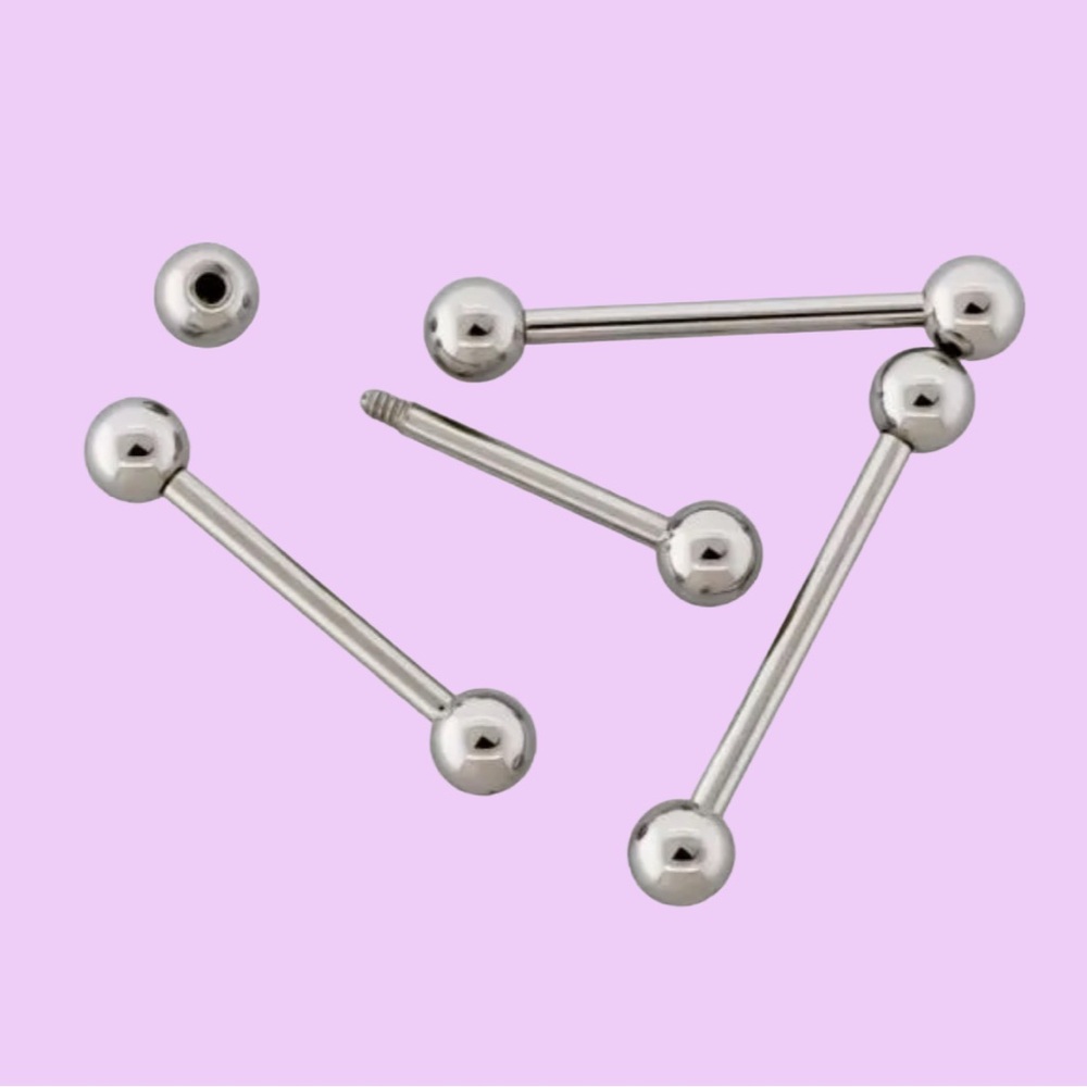 Silver Barbell Piercing Jewelry